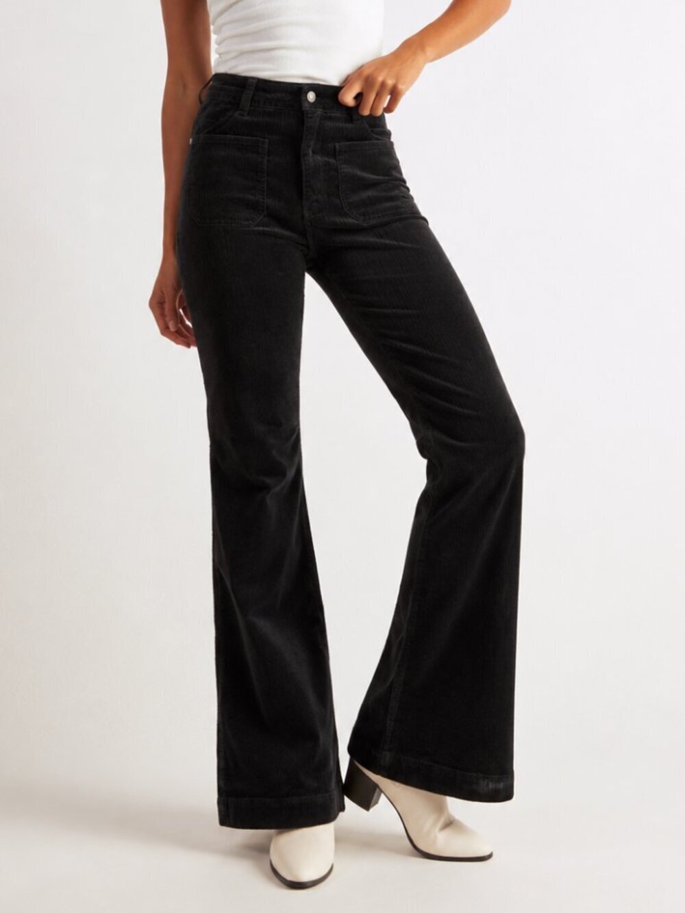 Joe Fresh High Rise Relaxed Flare Corduroy Pants